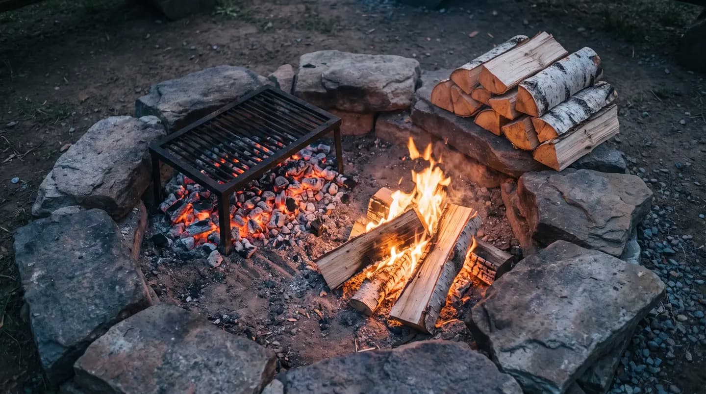 Illustration for: Wood-fired cooking at home: what four years of one fire taught us